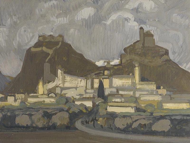1869-Jean Morax - Veduta di Sion